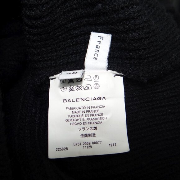 BALENCIAGA heavy wool cardigan jacket Black - Picture 7 of 8